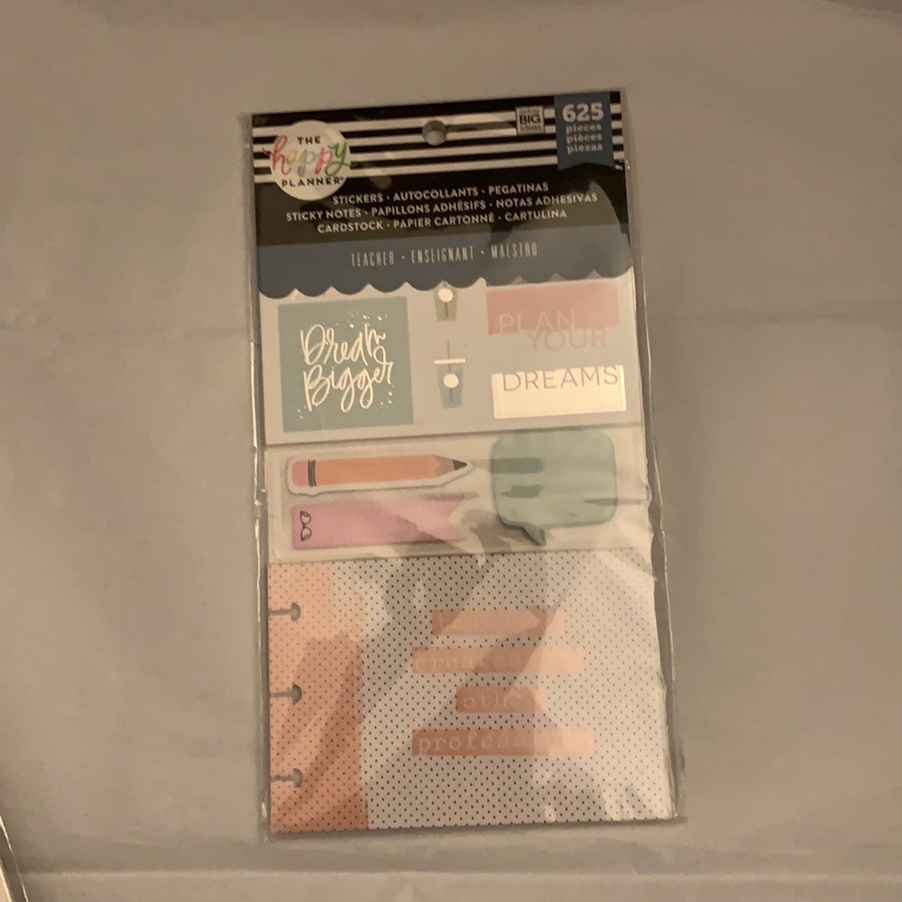 Stickers, Sticky Notes & Cardstock NWOT Happy Planner Teacher’s Pack 625 Items